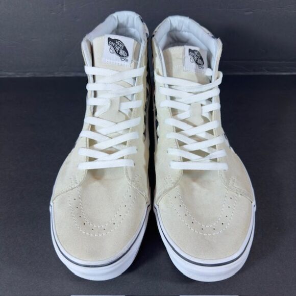 Men's Vans Sk8-Hi Checkerboard Flame White Skater High-Top Size 12 - Picture 2 of 8